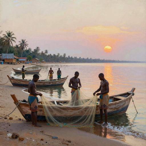 Serene Africana Coastal Fishing Village
