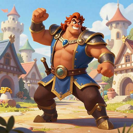 Thicc Disney-Style Hero in Action