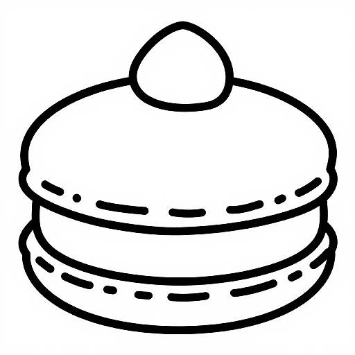 Black and White Macaron Concerto Coloring