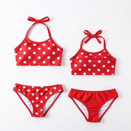 Infant Girls Dot Print Bikini Sets