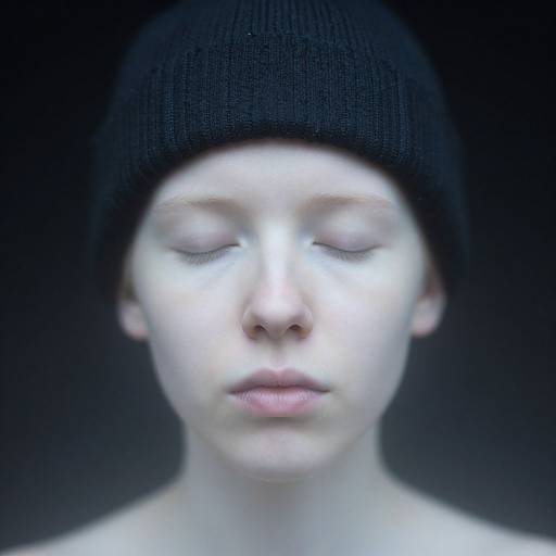 Blurry Photorealistic Portrait with Hat
