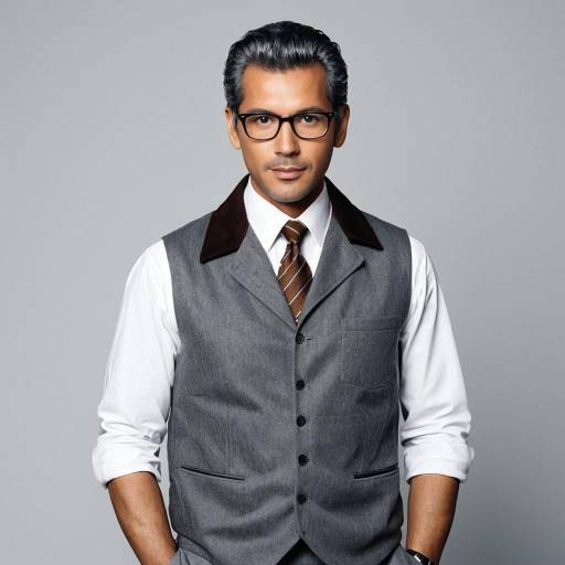 Confident Man in Glasses and Vest