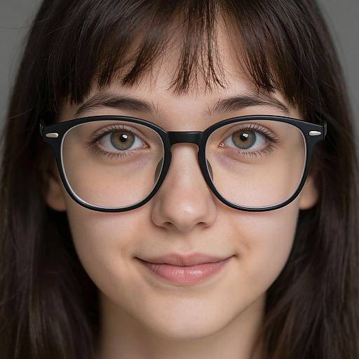 Nerdy Young Woman Portrait