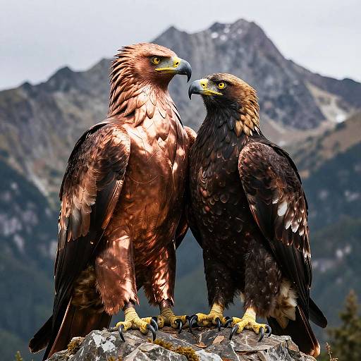 Majestic Copper Griffon and Eagle