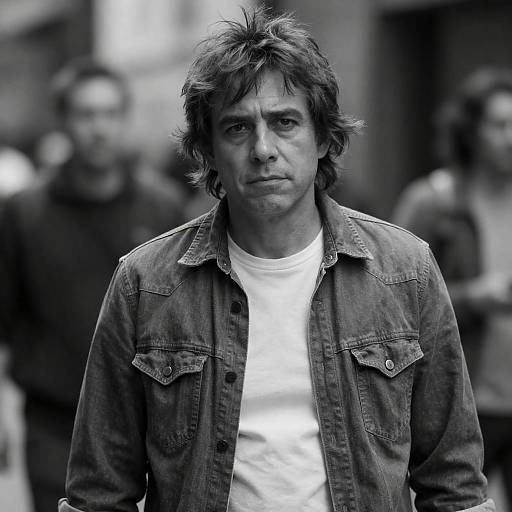 Gritty High-Contrast B&W Male Portrait