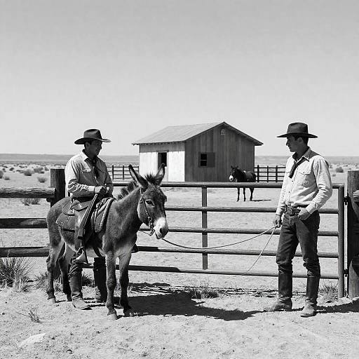 Desert Cowboys in Black-and-White Photography