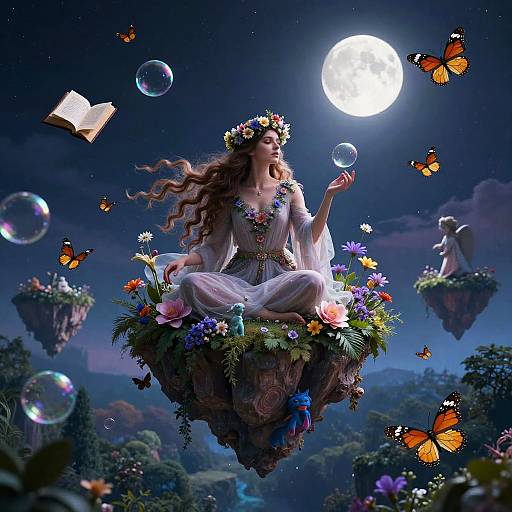 Enchanting Surreal Goddess in Nature