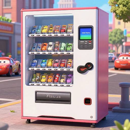 Pixar-Style Retro Vending Machine