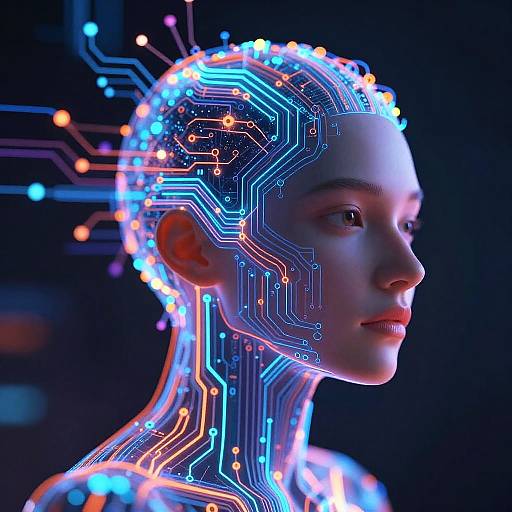 Futuristic Neon Cyberpunk AI Portrait