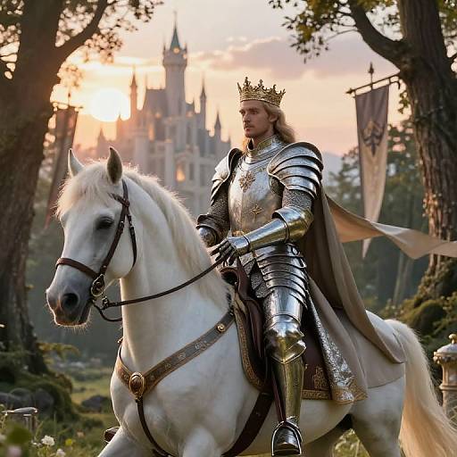 Fantasy King Riding Majestic Steed