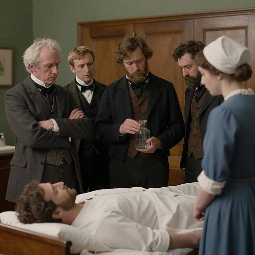 19th-Century Hospital Bedside Scene