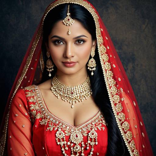 Indian Bride in Red Traditional Dress