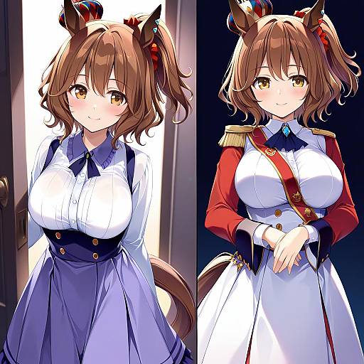 Illustration of Aston machan (umamusume), umamusume in the style of Karory