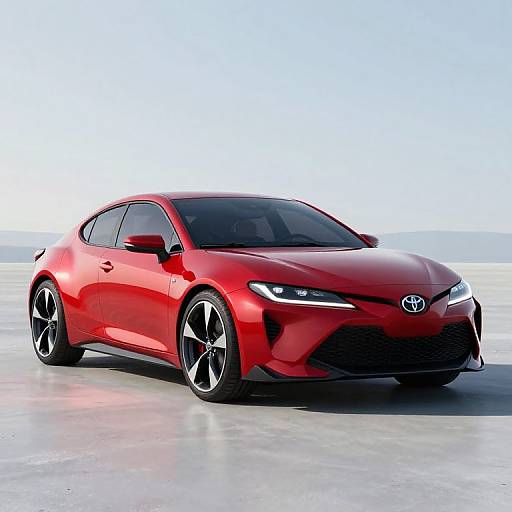 Sleek Red Toyota Concept Car