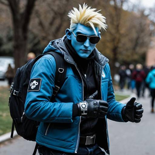 Realistic Male Gru Costume in Nature