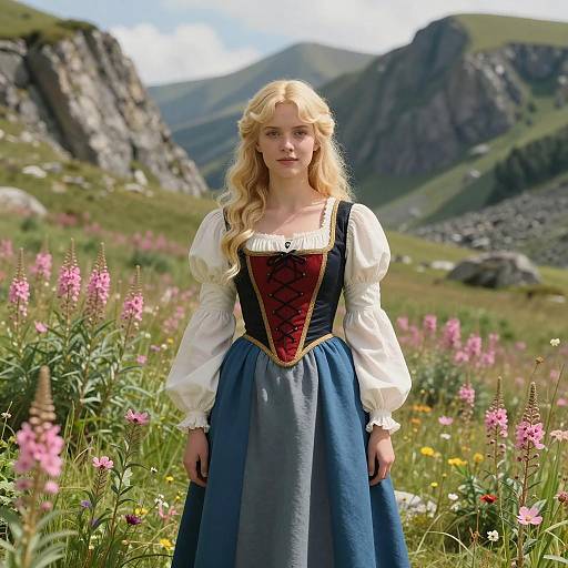 Realistic Sophie in a Medieval Landscape