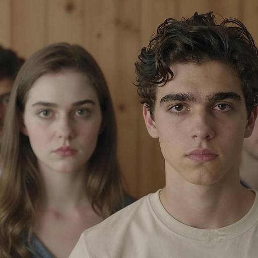 Serious Expressions in a Blurred Setting