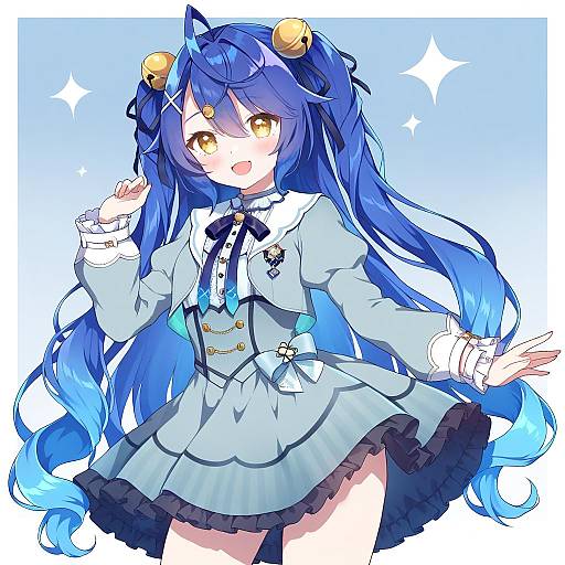 Illustration of Amamiya kokoro, nijisanji in the style of Kaoling