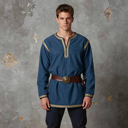 Young Man in Medieval-Style Costume