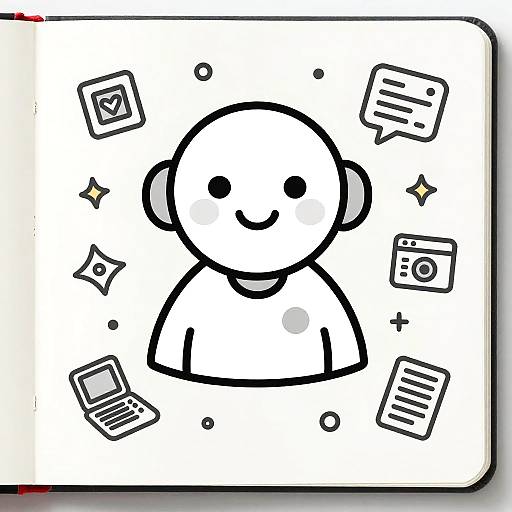 Smart Assistant AI Doodle Sketch