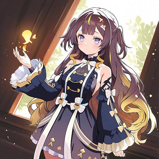 Illustration of Anya melfissa (1st costume), hololive in the style of Shiwasu no okina