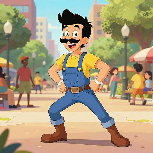 Johnny Bravo Flirting in Urban Park