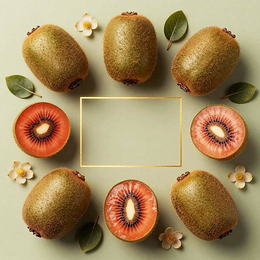 Light Painting Red Kiwis with Flowers
