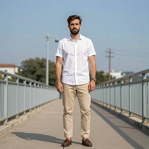 Casual Urban Portrait on a Bridge