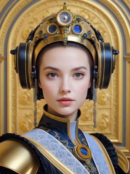 Renaissance Portrait of a Female Robot