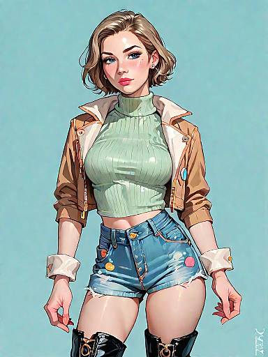 Stylish Woman in Casual Chic Outfit