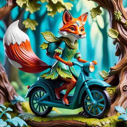 Whimsical Tree Spirit on a Fox Whimsical Tree Spirit on a Fox
