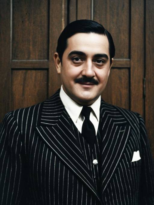 Realistic Gomez Addams Cosplay Portrait