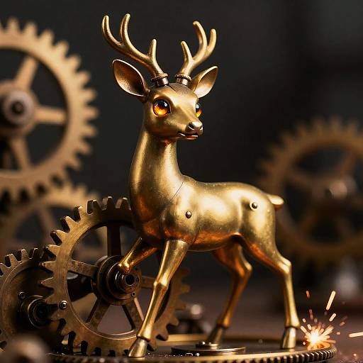 Clockwork Stag on Spiraled Gears