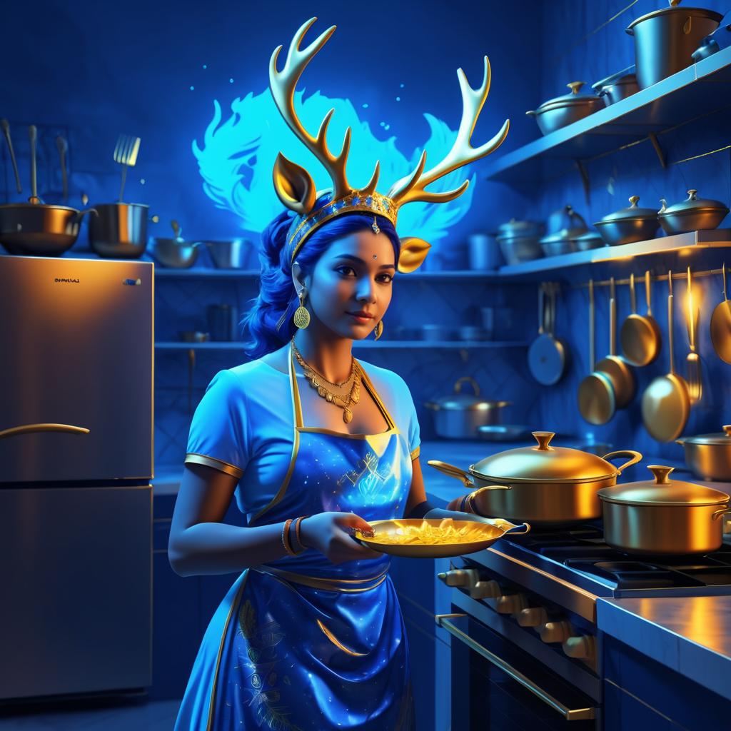 Cinematic Portrait of Parvati Cooking