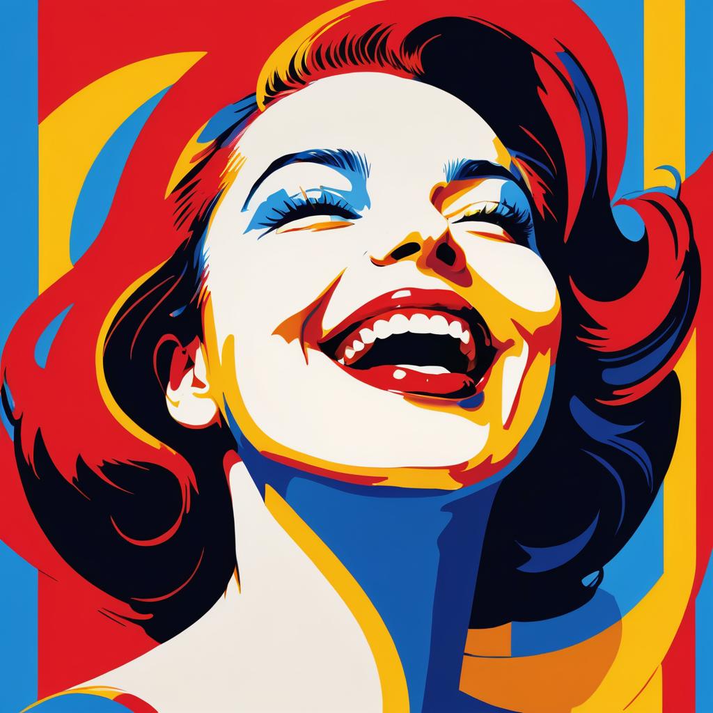 Vibrant Pop Art Portrait of a Woman