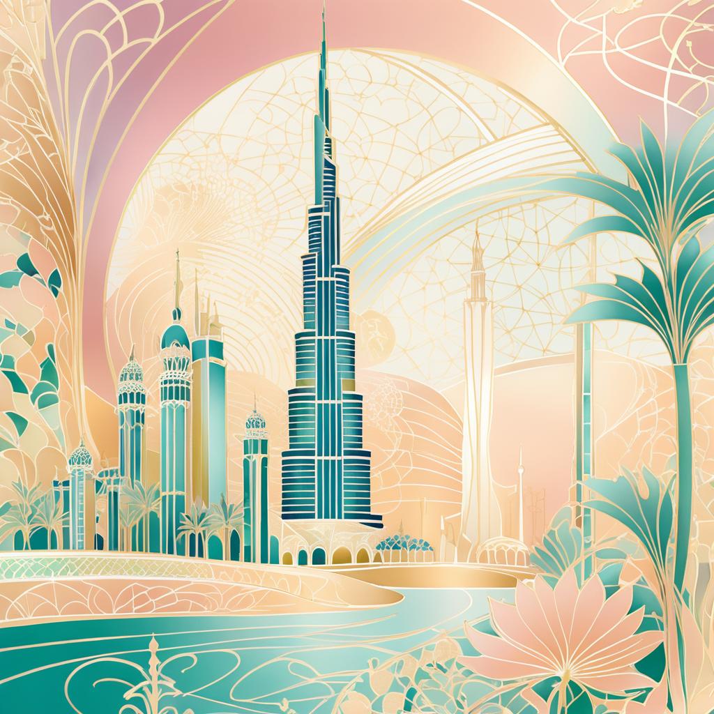 Art Nouveau Dubai: A Toulouse-Lautrec Inspired Scene