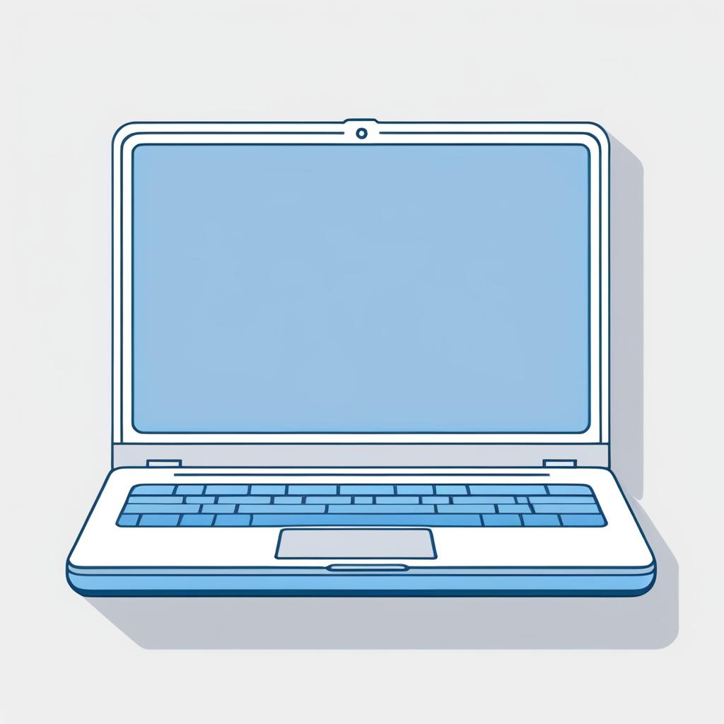 Minimalistic Doodle Laptop Icon Design