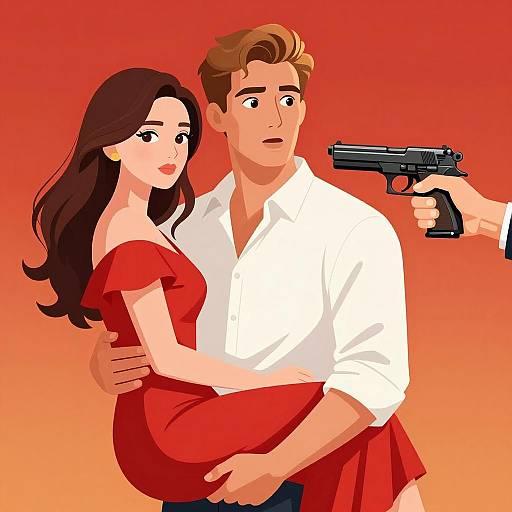 Surreal Scene: Surprise Meets Danger