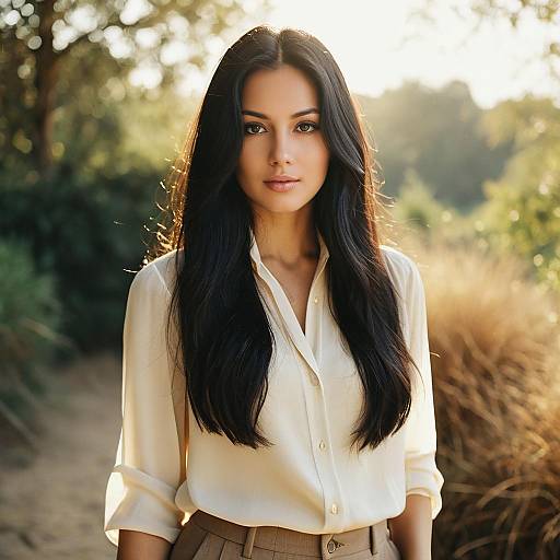 Realistic Portrait of Elegant Woman