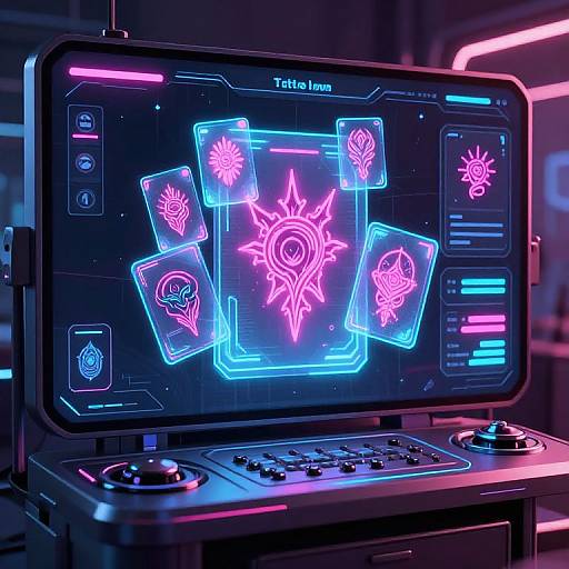 Cyberpunk Virtual Tattoo Studio Interface