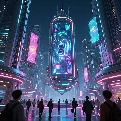 Neon Cyberpunk Futuristic Emporium