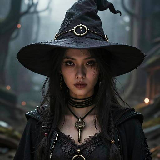 Realistic Mystical Witch Character Art