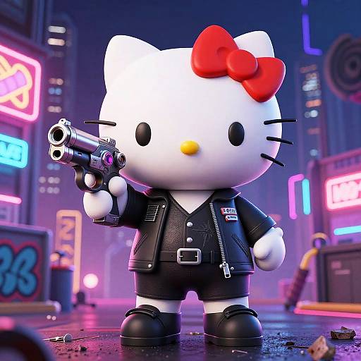 Futuristic Gangster Hello Kitty