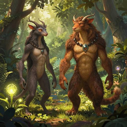 Fantasy Forest Creatures in Nature
