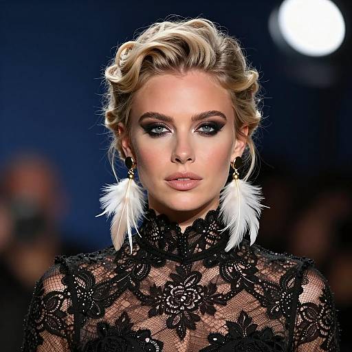 Elegant Portrait of a Woman in Lace