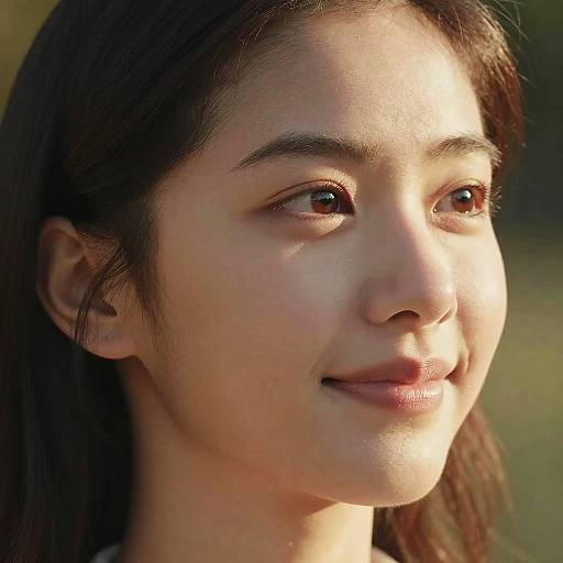 Young Woman with Chin Dimples