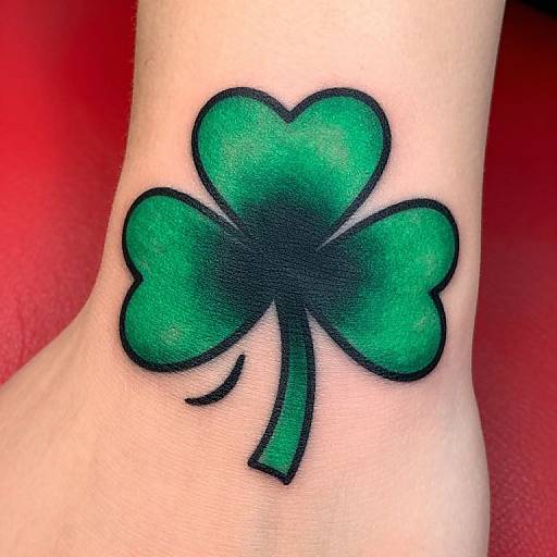 Vintage Clover Wrist Tattoo Design