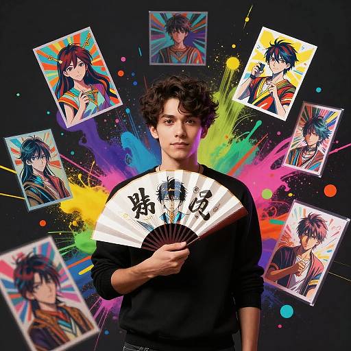 Vibrant Fan Art Creator Portrait