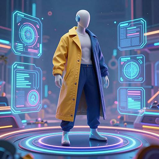 Futuristic AI Clothing Removal Art