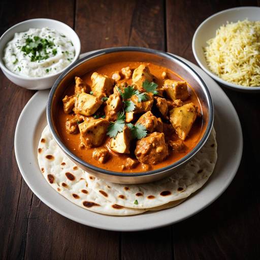 Delicious Butter Chicken Close-Up Shot